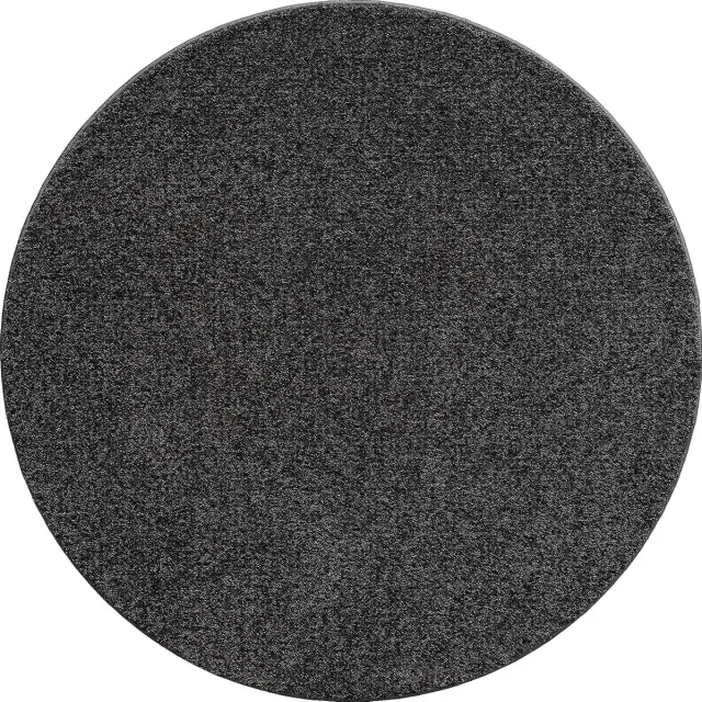 Grande the carpet Grande Modern Pluizig Kortpolig Woonkamerkleed, Superzacht aanvoelend, Elegant en Onderhoudsvriendelijk, round Antraciet