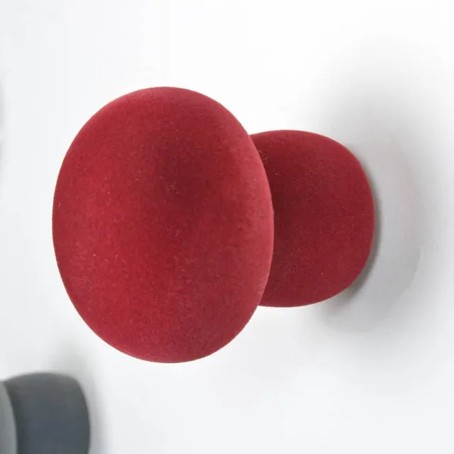 Droog Design Kapstok - Droog Design - Softknob - Velvet Luna - Bordeaux Rood - 8 x 8,5 cm