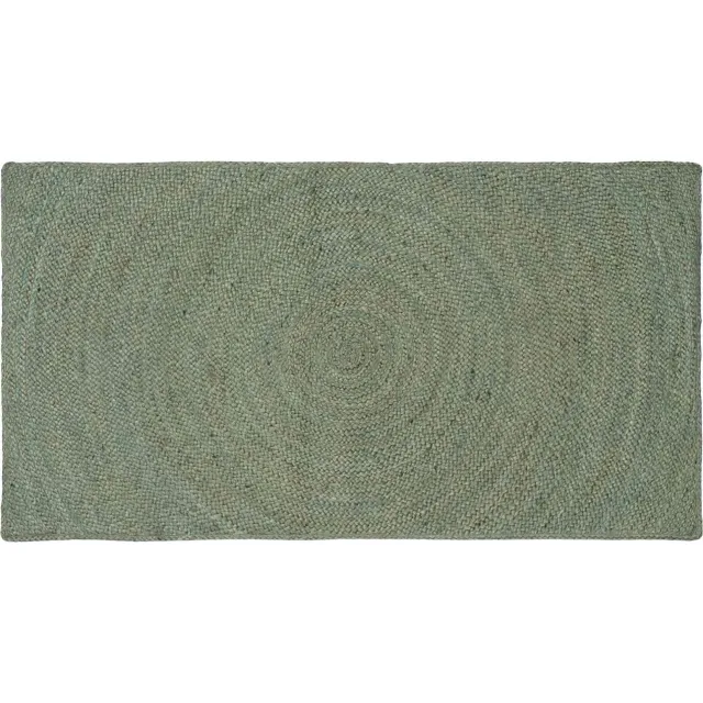vidaXL Gebied Tapijt Olijfgroen 80 x 150 cm Jute