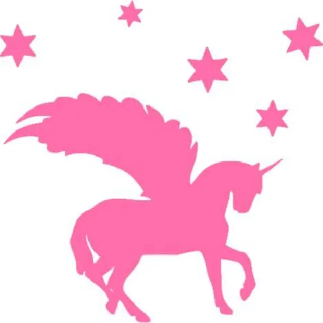 Muursticker Eenhoorn roze