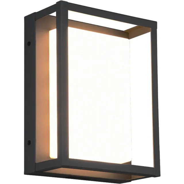 Trio WITHAM - Wandlamp - Antraciet - incl. 1x SMD 10,5 W - DIP - Schakelaar - Niet dimbaar - Buitenverlichting - IP54
