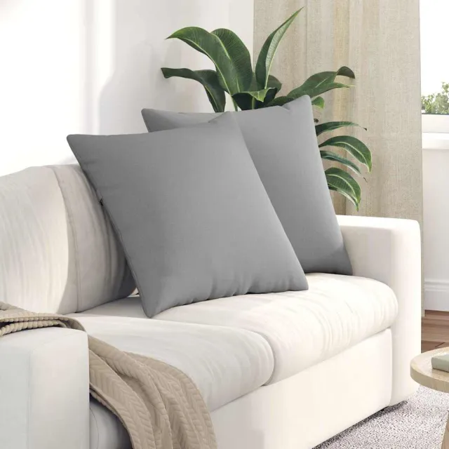 vidaXL Sofa Kussens 2 st Stof Wolkengrijs 80 x 80 cm