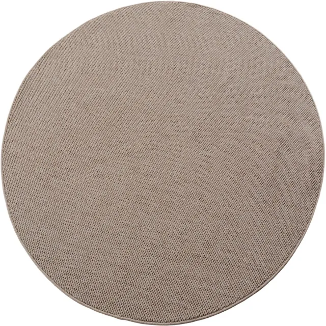 Ayyildiz Helix Vloerkleed Beige 160 cm rond – Effen Laagpolig Tapijt – Modern Machinaal Geweven Vloerkleed voor Woonkamer, Slaapkamer en Keuken
