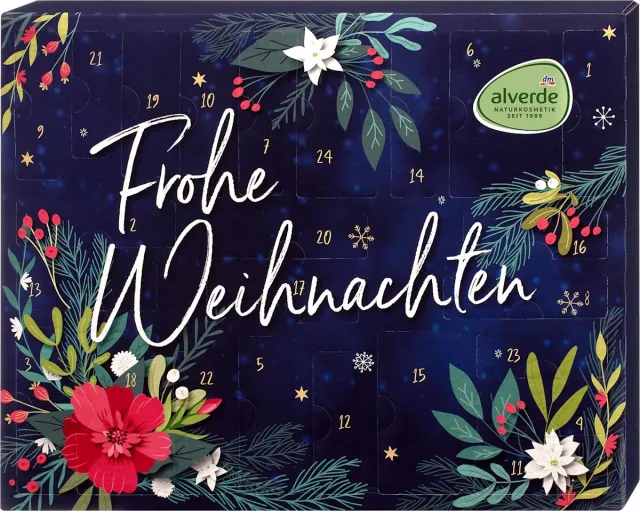 Alverde NATURKOSMETIK Adventskalender 2026 Frohe Kerst Meerkleurig