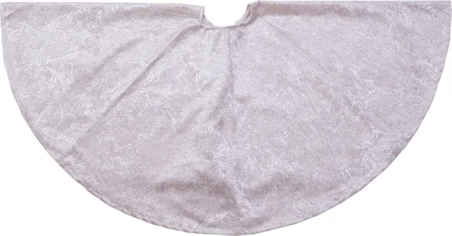 Anna's Collection Kerstboomrok - creme wit - barok - D120 cm - polyester - kerstboom kleed