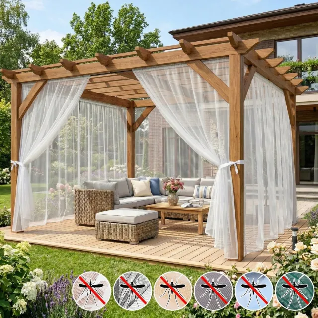 MUPOO DIY Vliegengordijn & Anti-Buite Muggengordijn kant en klaar-tegen Insecten-Op Maat te Knippen-Fijnmazig vitrages kant en klaar -Luchtig -Klamboe voor Terras, Balkon, Tuin - Wit - 160x305 cm-2 stucks Wit-2 stucks