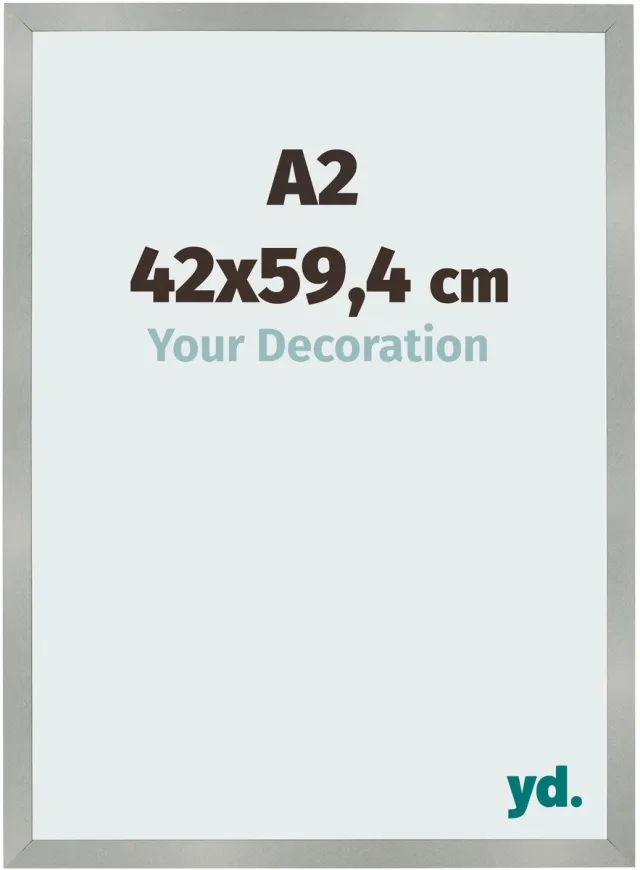 yd. Your Decoration - Fotolijst A2 42x59,4 cm - MDF - Aluminium Geborsteld - Bologna