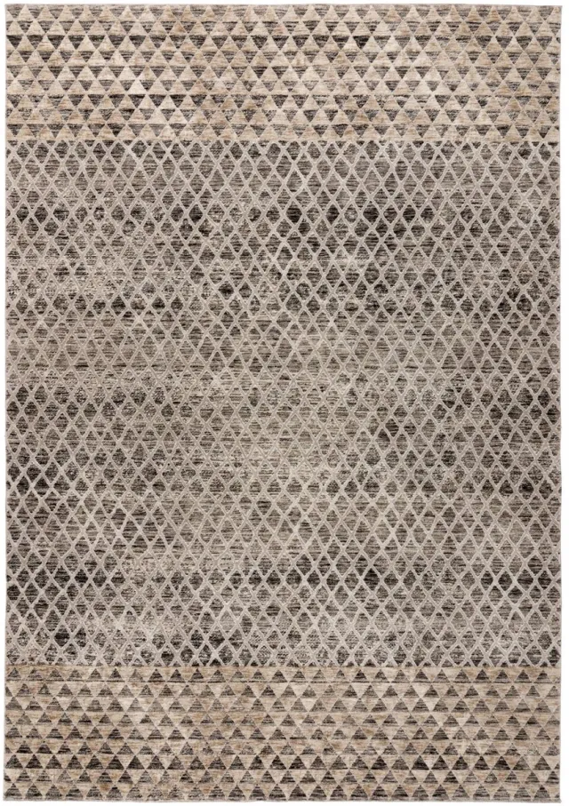 Padiro design laagpolig vloerkleed - lichtbeige - modern abstract ontwerp - voor vloerverwarming - van polyester en katoen