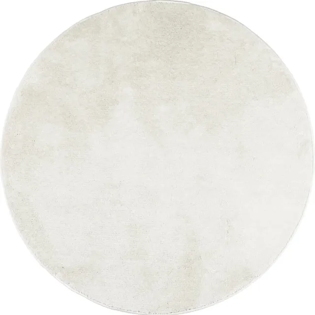 vidaXL Vloerkleed - OVIEDO - laagpolig - Ø - 120 - cm - crèmekleurig