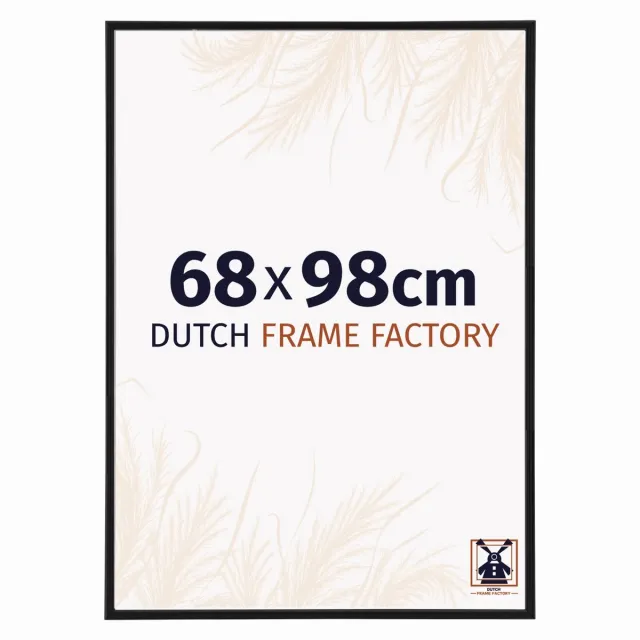 Dutch Frame Factory Fotolijst 68x98 cm - Kunststof - Zwart Mat - Angers