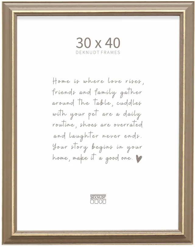 Deknudt Frames fotolijst S221F3 - bruin met naturel accent - 30x40 cm