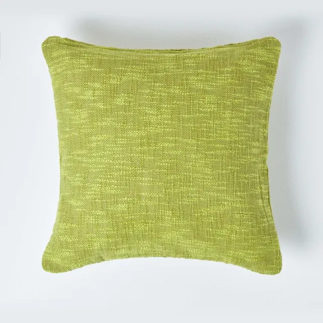 Homescapes Nirvana katoenen kussenhoes, groen, 60 x 60 cm