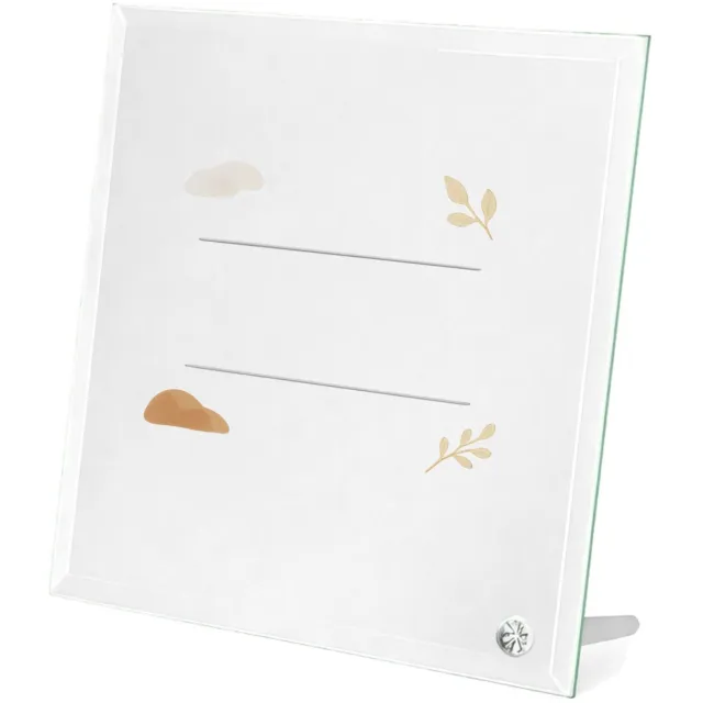Mr Cadeautjes Glasframe 20 x 20 - design Een strak typografisch kussen met een korte, liefdevolle boo | cadeau Wit