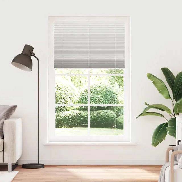 vidaXL Plissé rolgordijn 115x200 cm stofbreedte 114,4 cm polyester Grijs