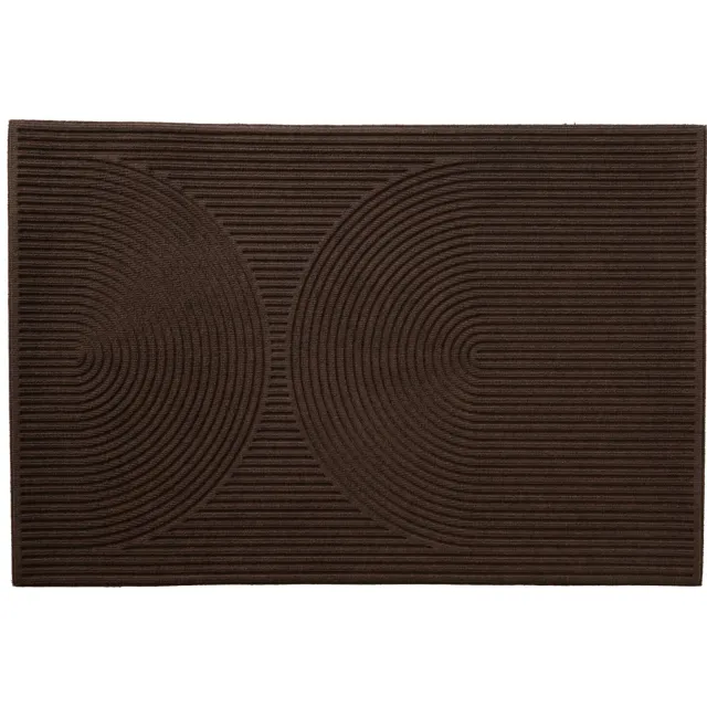 MD-Entree Curves Archy deurmat, 80x120 cm bruin