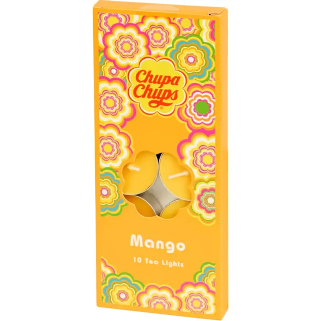Chupa Chups Waxinelichtjes met geur 10 stuks - Mango