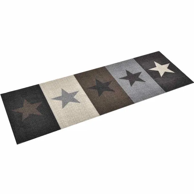 vidaXL Keukenmat wasbaar Stars 60x180 cm Meerkleurig