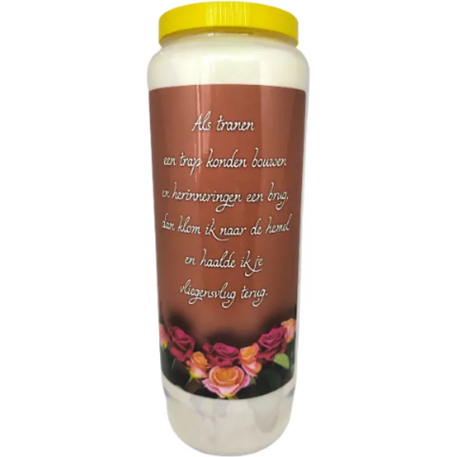 noveenkaars Als Tranen - 9 dagen brander - set van 5 stuks Wit