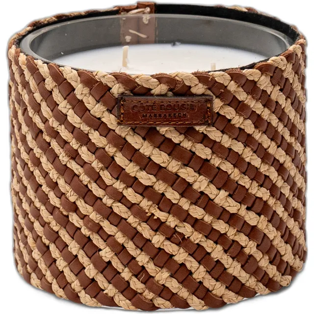 Côté Bougie geurkaars Raphia Cuir May- Amber -M Bruin