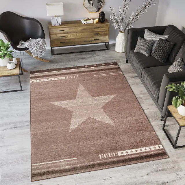 Tapiso Maroko Vloerkleed Woonkamer Rug Beige Tapijt Maat- 140x190 Beige Bruin 2
