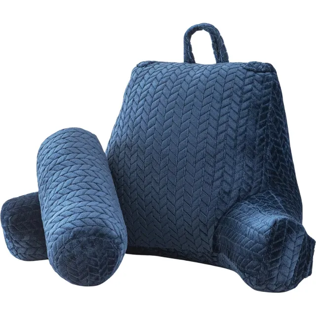 Happiq XXL Leeskussen Rugsteunkussen Bedleeskussen - Blauw 65 x 85 cm - voor Thuis en Professioneel Gebruik Blue
