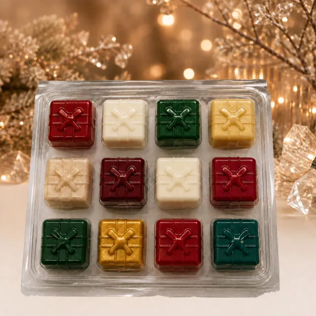 Het Geurhuisje Luxe Kerst Waxmelts – Cadeautjes - 12 Days of Christmas - Handgemaakt - 100% Sojawax - Voor (elektrische) geurbrander - Dierproefvrij Allerlei