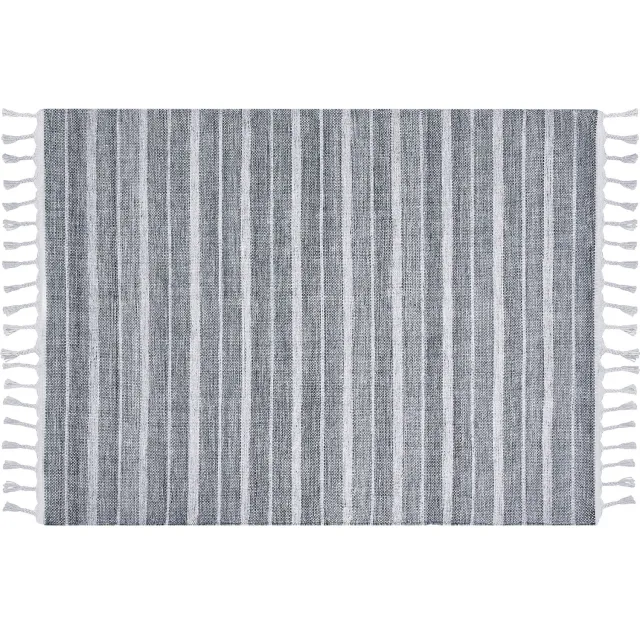 Beliani BADEMLI - Vloerkleed - Lichtgrijs - 160 x 230 cm - Synthetisch