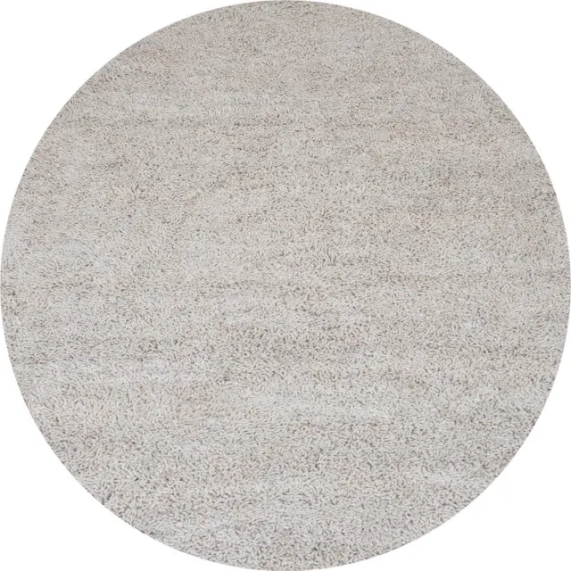Veer Carpets Vloerkleed Berbero Pelosa Creme 815 - ø160 cm - Wol Hoogpolig Vloerkleed – Japandi / Tijdloos Design Beige