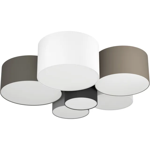EGLO Pastore Plafondlamp - E27 - Ø 99 cm - Wit/Grijs/Zwart/Bruin