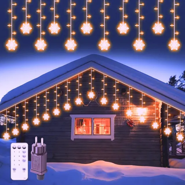 BOG Betoverende Kerstverlichting Voor Buiten - 11.5m IJsregen Lichtketting Met 240 LEDs - 8 Modi - IP44 - Perfect Voor Raam - Balkon En Terras