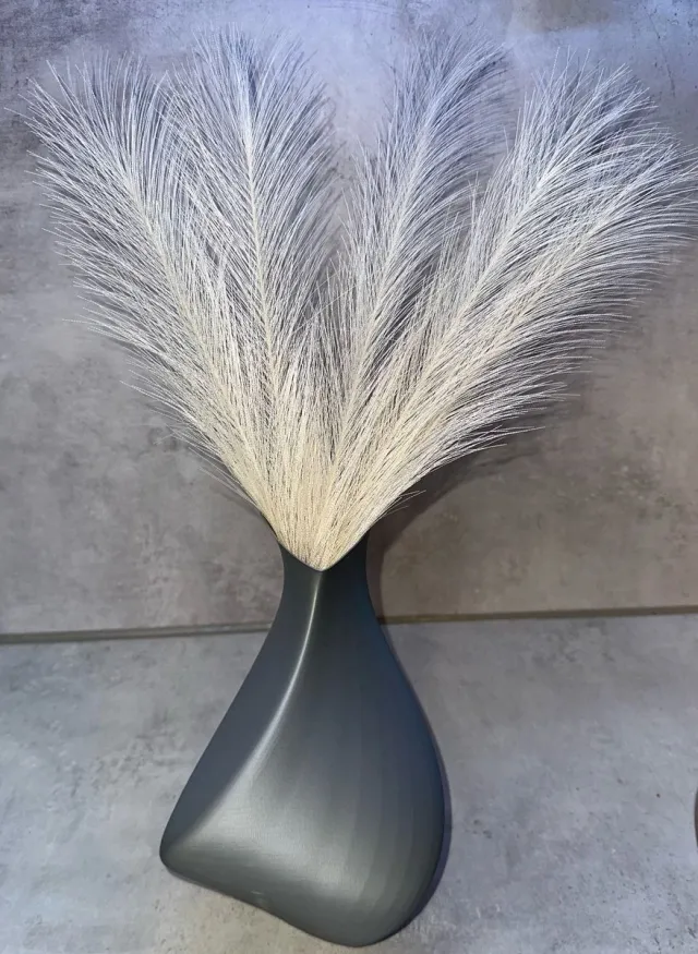 Studio Vaseo Flowa - Space Grey - Luxe vaas - Gemaakt in Nederland - huisdecoratie - woninginrichting - moderne vaas - 3D-geprint - Gemaakt van PLA - C3.2