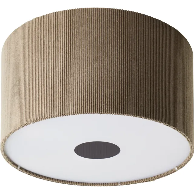 Brilliant Tony - Plafondlamp - E27 max 1x25W - Ribstof - Grijs - 45CM