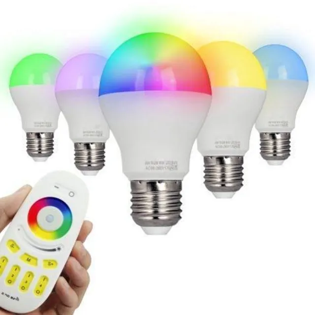 Mi-Light Mi-Boxer - (FUT014) - E27 RGB+CCT 6W LED Lamp - Alle RGB kleuren + Warm wit licht tot koud wit licht - Dimbaar - Smart verlichting - Smart lamp