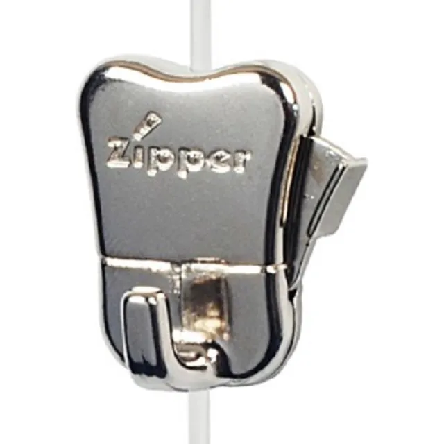 Stas zipper (2 stuks) zilver