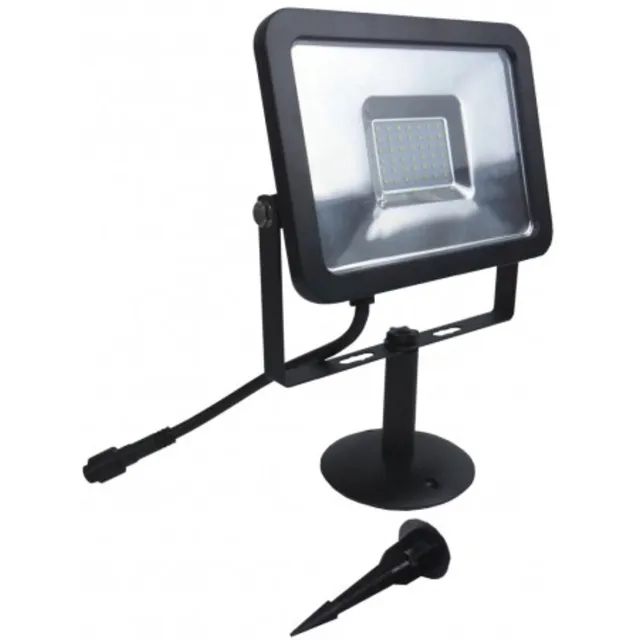 Easy Connect Schijnwerper/Floodlight (Alu & Plastic) - Garden Warm 3000K° - 30W Zwart
