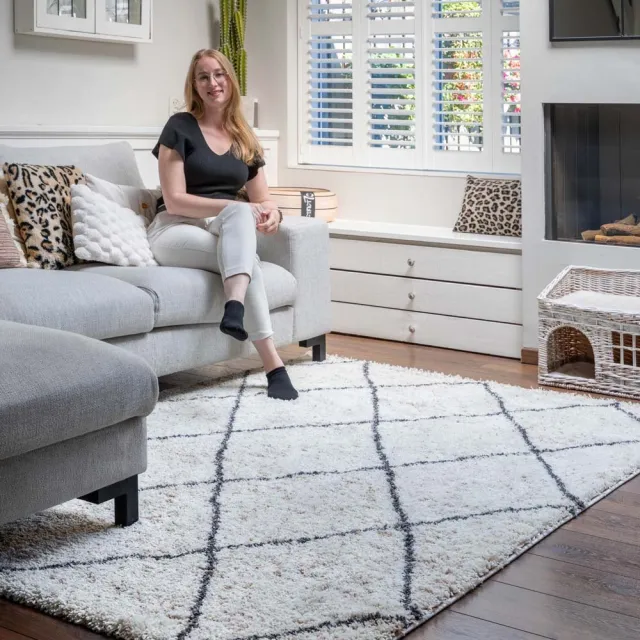 Boho&me Berber vloerkleed - Artisan Ouar wit/grijs 200x300