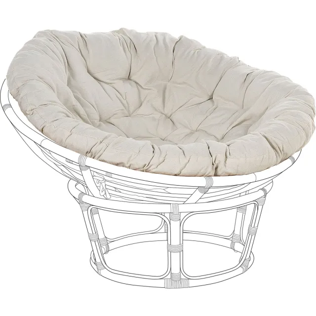 Beliani SALVO/ORVIETO - Tuinzitkussen - Lichtbeige - Polyester