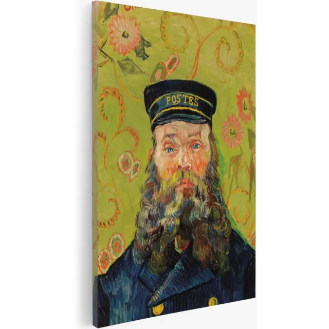 Saammp Canvas Schilderij - Vincent Van Gogh - Portret van Joseph Roulin - Abstract - Kunst- 40x60 - Foto op canvas - Wanddecoratie - Muurdecoratie Woonkamer - Slaapkamer decoratie - Canvas Print Multicolor