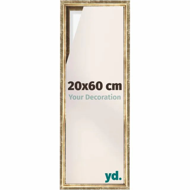 yd. yd, Baklijst 20x60 cm Goud Antiek - Lijst voor Canvasdoek - MDF Lyon