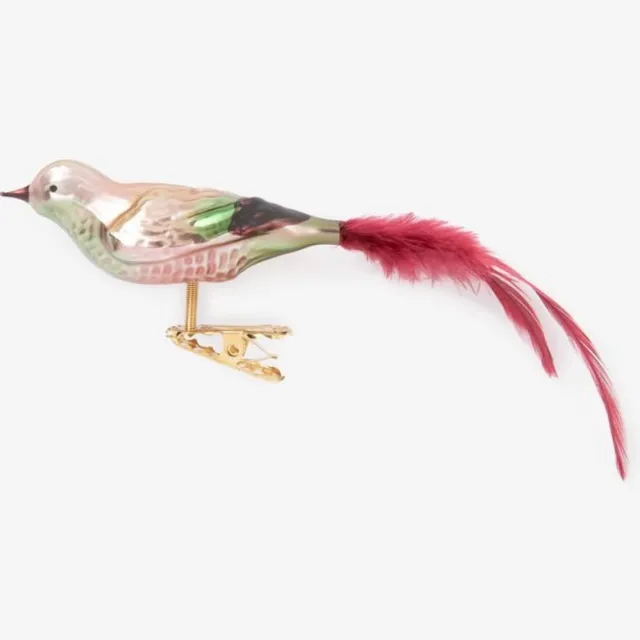 Sissy-Boy Multicolour kerst ornament vogel met clip