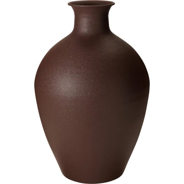 Home&Styling collections Home&Styling-vaas-metaal-46 cm hoog-donkerbruin