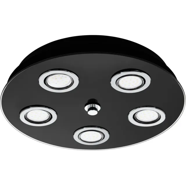 EGLO Grattino Plafondlamp - GU10 - Staal|Glas - Zwart