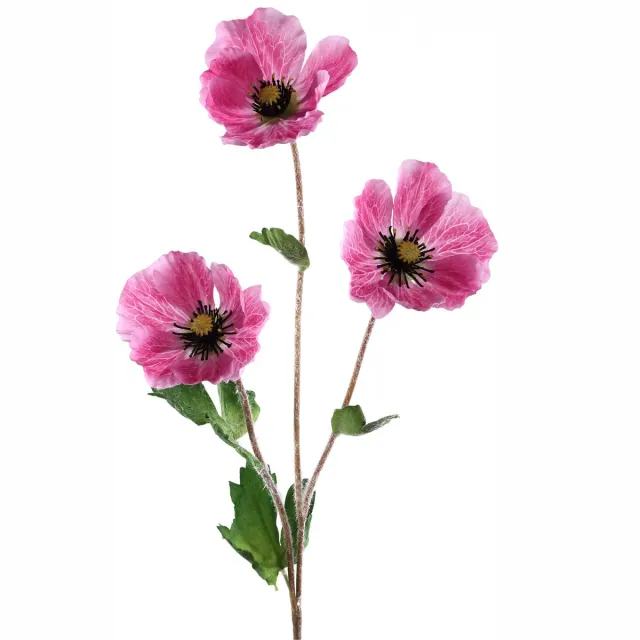 PTMD Garden Bloem Anemone Kunsttak - 35,5 x 11,5 x 68,5 cm - Roze