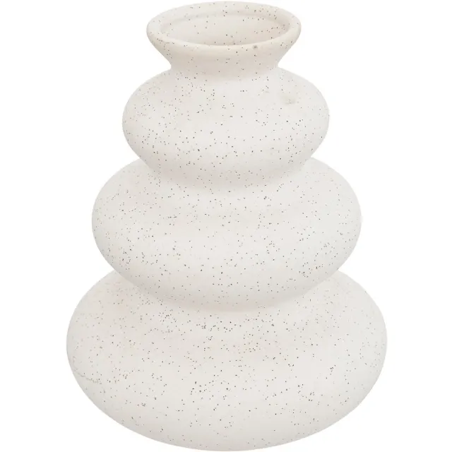 Atmosphera Créateur d'intérieur® Decoratieve keramische vaas, 20 cm Blanc