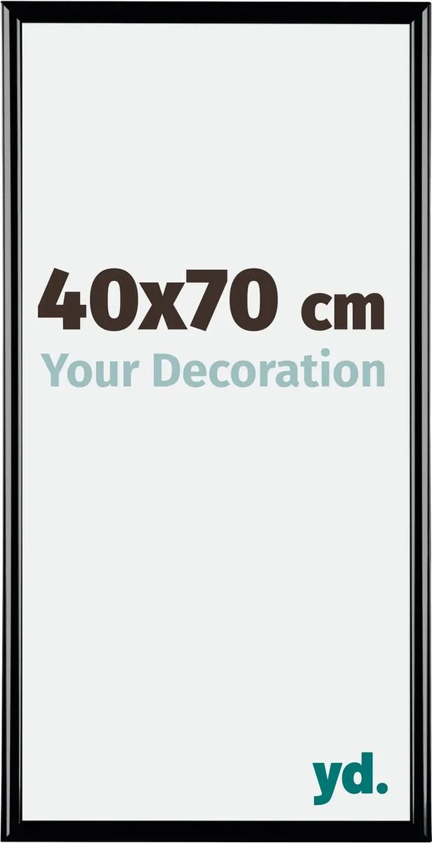 yd. Your Decoration - Fotolijst 40x70 cm - Kunststof - Zwart Hoogglans - Bordeaux