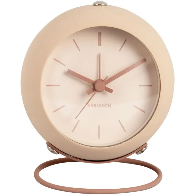 Karlsson Wekker Nirvana Globe - Bruin - Ø9,5cm - Scandinavisch - Wekker voor slaapkamer - Wekkers