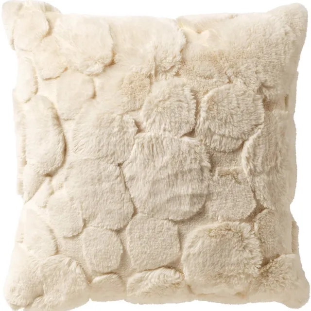 Dutch Decor POM - kussenhoes 45x45 cm - organisch patroon - Cannoli Cream - wit - met rits - zonder binnenkussen Gebroken wit