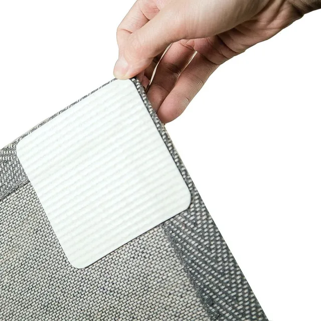 VHV Tapijtgripper - Antislip Tapijt - 4 stuks - Kleedgripper - Hoekgripper Voor Vloerkleed - Antislip Pads Voor Harde Vloer - Woonkamer Hal wit
