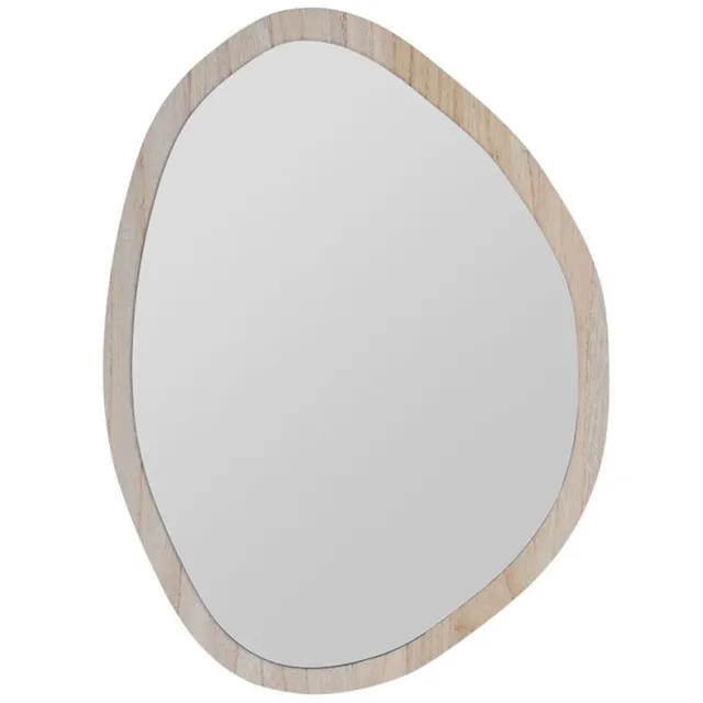 OSTARIA Wandspiegel Flow - blank hout - organische vorm - 44 x 60 cm - wanddecoratie spiegels Wit