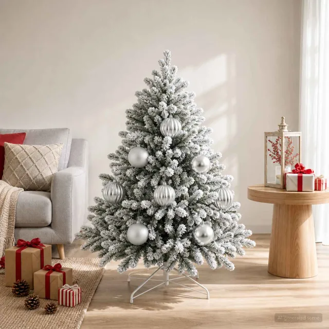 vidaXL Kerstbalset XL 9 st zilver Dia. 15 cm Kunststof